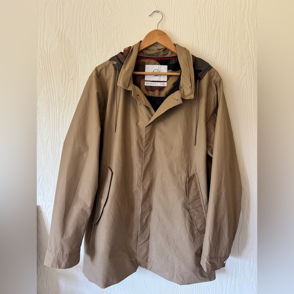 Herschel Men’s Tan Stowaway Mac Shell Windbreaker Jacket Coat - Picture 2 of 16